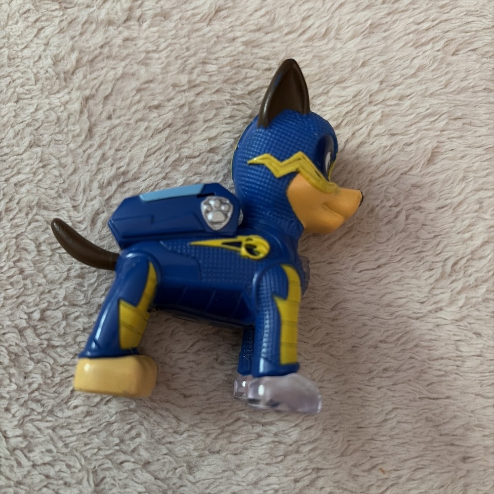 Paw Patrol Mighty Pups Chase Figure Light Up Blue - Tested & Working